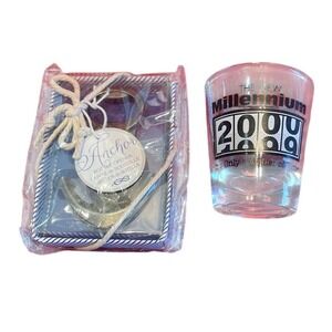 Kate Aspen Anchor Bottle Opener & 2000 New Millennium Shot Glass Set KA11136NA